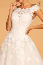 VESTIDO DE NOVIA GLS BY GLORIA (GL2596) TALLA 40 CREMA MARFIL - Imagen 2