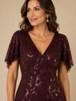 VESTIDO DE FIESTA MUJER MADRE DE NOVIOS TALLA M ELASTICADO – USA MARCA R&M Richards - Imagen 3