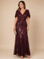 VESTIDO DE FIESTA MUJER MADRE DE NOVIOS TALLA M ELASTICADO – USA MARCA R&M Richards