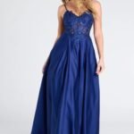 VESTIDO DE FIESTA JUVENIL TALLA XS/S/M CORSE AJUSTABLE – MARCA WINDSOR- USA