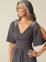 VESTIDO DE FIESTA MADRE DE NOVIOS TALLA 2XL AZAZIE - Imagen 3