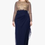 VESTIDO DE FIESTA MUJER MADRE DE NOVIOS TALLA 2XL ELASTICADO – USA MARCA XSCAPE