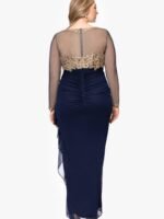 VESTIDO DE FIESTA MUJER MADRE DE NOVIOS TALLA 2XL ELASTICADO – USA MARCA XSCAPE - Imagen 2