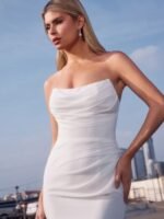 VESTIDO DE NOVIA TALLA L-XL – USA MARCA LA DIVINE - ALTA COSTURA - Imagen 4