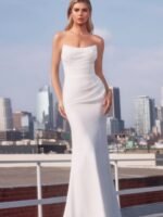 VESTIDO DE NOVIA TALLA L-XL – USA MARCA LA DIVINE - ALTA COSTURA