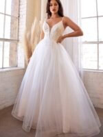 VESTIDO DE NOVIA EXCLUSIVO TALLA L – USA MARCA LA DIVINE – ALTA COSTURA