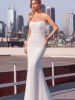 VESTIDO DE NOVIA TALLA L-XL – USA MARCA LA DIVINE - ALTA COSTURA - Imagen 3