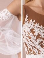 VESTIDO DE NOVIA EXCLUSIVO TALLA S- ALTA COSTURA USA - Imagen 3