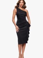 VESTIDO COCTEL MUJER FORMAL TALLA S ELASTICADO – USA MARCA  XSCAPE
