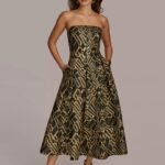 VESTIDO COCTEL MUJER FORMAL TALLA S  – USA MARCA DONNA KARAN NEW YORK