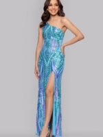 VESTIDO DE FIESTA JUVENIL TALLA M AJUSTABLE  – MACYS MARCA BLONDIE NITES- USA - Imagen 5