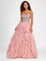 VESTIDO DE FIESTA JUVENIL TALLA XXS  – MACYS MARCA CITY STUDIO- USA