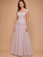 VESTIDO DE FIESTA MADRE DE NOVIOS TALLA L – USA ALEX EVENINGS