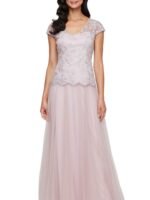 VESTIDO DE FIESTA MADRE DE NOVIOS TALLA L – USA ALEX EVENINGS - Imagen 3