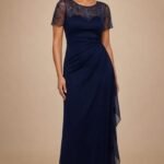 VESTIDO DE FIESTA MUJER MADRE DE NOVIOS  TALLA M ELASTICADO – USA MARCA XSCAPE