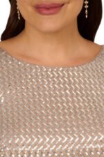 VESTIDO DE FIESTA MUJER MADRE DE NOVIOS TALLA M - USA ADRIANNA PAPELL - Imagen 3