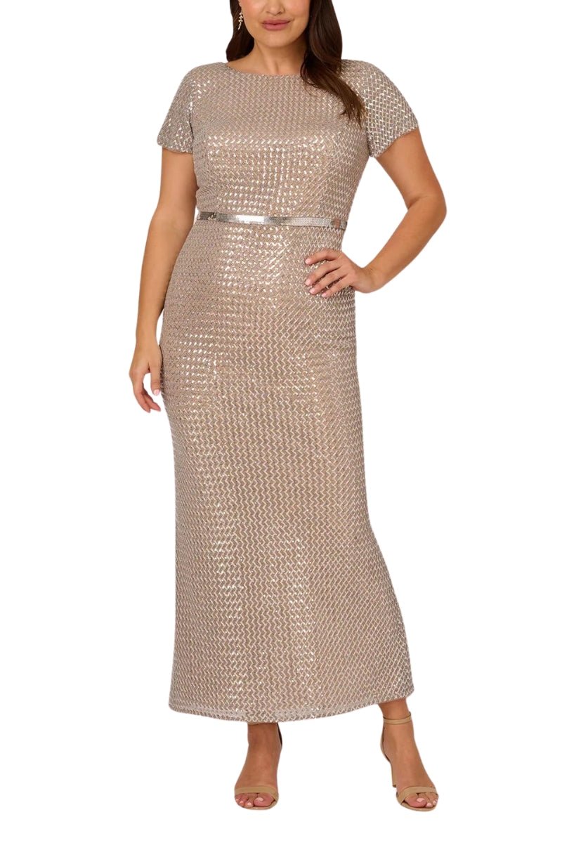 AP1E211551_W_front VESTIDO DE FIESTA MUJER MADRE DE NOVIOS TALLA M - USA ADRIANNA PAPELL - Imagen 1