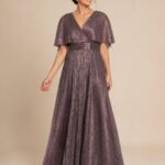 VESTIDO DE FIESTA MUJER MADRE DE NOVIOS TALLA L – USA MARCA R&M Richards