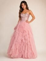VESTIDO DE FIESTA JUVENIL TALLA XXS  – MACYS MARCA CITY STUDIO- USA