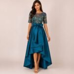 VESTIDO DE FIESTA MADRE DE NOVIOS TALLA 38 – USA ALTA COSTURA ADRIANNA PAPELL