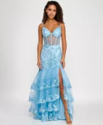 VESTIDO DE FIESTA JUVENIL TALLA XXS - XS  – MACYS MARCA SAY YES- USA