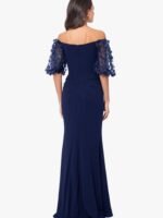 VESTIDO DE FIESTA MADRE DE NOVIOS TALLA M a ELASTICADO – USA MARCA XSCAPE - Imagen 4