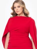 VESTIDO DE FIESTA MADRE DE NOVIOS TALLA L ELASTICADO – USA MARCA BETSY & ADAM - Imagen 3