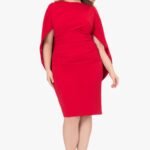 VESTIDO DE FIESTA MADRE DE NOVIOS TALLA L ELASTICADO – USA MARCA BETSY & ADAM