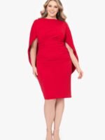 VESTIDO DE FIESTA MADRE DE NOVIOS TALLA L ELASTICADO – USA MARCA BETSY & ADAM