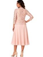 VESTIDO DE FIESTA MADRE DE NOVIOS 2 PIEZAS TALLA L – MARCA JESSICA HOWARD - USA - Imagen 2