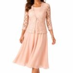 VESTIDO DE FIESTA MADRE DE NOVIOS 2 PIEZAS TALLA L – MARCA JESSICA HOWARD - USA