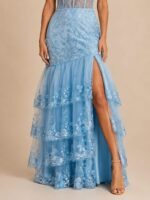 VESTIDO DE FIESTA JUVENIL TALLA XXS - XS  – MACYS MARCA SAY YES- USA - Imagen 2