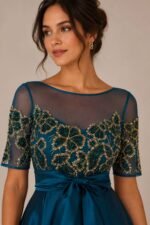 VESTIDO DE FIESTA MADRE DE NOVIOS TALLA 38 – USA ALTA COSTURA ADRIANNA PAPELL - Imagen 4
