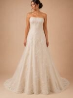 VESTIDO DE NOVIA ELEGANTE TALLA 40 - USA - Imagen 5