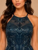 VESTIDO COCTEL MUJER FORMAL TALLA 38 – USA MARCA JJ Hous - Imagen 3