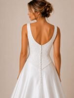 VESTIDO DE NOVIA ELEGANTE TALLA S - USA - Imagen 2