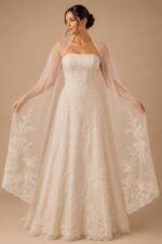 VESTIDO DE NOVIA ELEGANTE TALLA 40 - USA