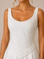 VESTIDO DE NOVIA ELEGANTE TALLA S - USA - Imagen 5