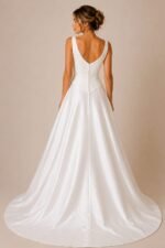 VESTIDO DE NOVIA ELEGANTE TALLA S - USA - Imagen 3