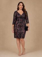 VESTIDO COCTEL MUJER FORMAL TALLA XL - 2XL – USA MARCA ADRIANNA PAPELL