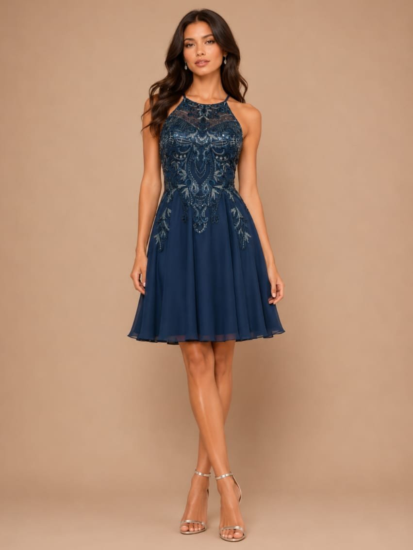 70ea69ad-2dd0-47f4-9a74-65fc86e9ce75 VESTIDO COCTEL MUJER FORMAL TALLA 38 – USA MARCA JJ Hous - Imagen 1