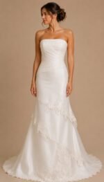 VESTIDO DE NOVIA ELEGANTE TALLA XS- USA