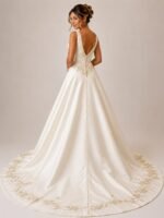 VESTIDO DE NOVIA ELEGANTE TALLA 40 - USA - Imagen 3