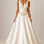 VESTIDO DE NOVIA ELEGANTE TALLA 40 - USA