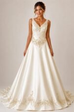 VESTIDO DE NOVIA ELEGANTE TALLA 40 - USA