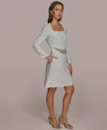 VESTIDO COCTEL MUJER FORMAL TALLA XS-S-M-L-XL  – USA MARCA DONNA KARAN NEW YORK - Imagen 4