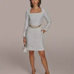VESTIDO COCTEL MUJER FORMAL TALLA XS-S-M-L-XL  – USA MARCA DONNA KARAN NEW YORK