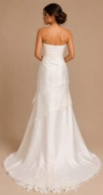 VESTIDO DE NOVIA ELEGANTE TALLA XS- USA - Imagen 3