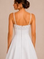 VESTIDO DE NOVIA ELEGANTE TALLA S- USA - Imagen 4