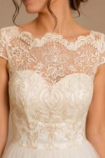 VESTIDO DE NOVIA CIVIL  ELEGANTE TALLA  XS– USA MARCA CHI CHI LONDON - Imagen 3